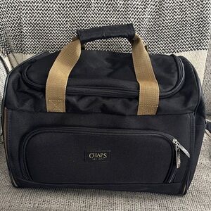 Chaps Black & Brown Duffel Bag weekender bag Excellent condition travel carry on